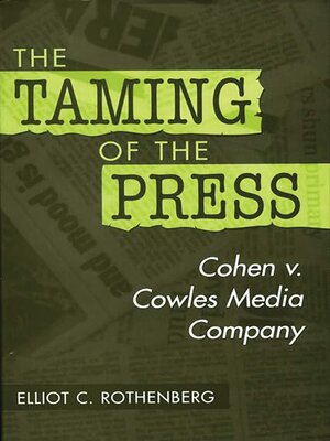 cover image of The Taming of the Press